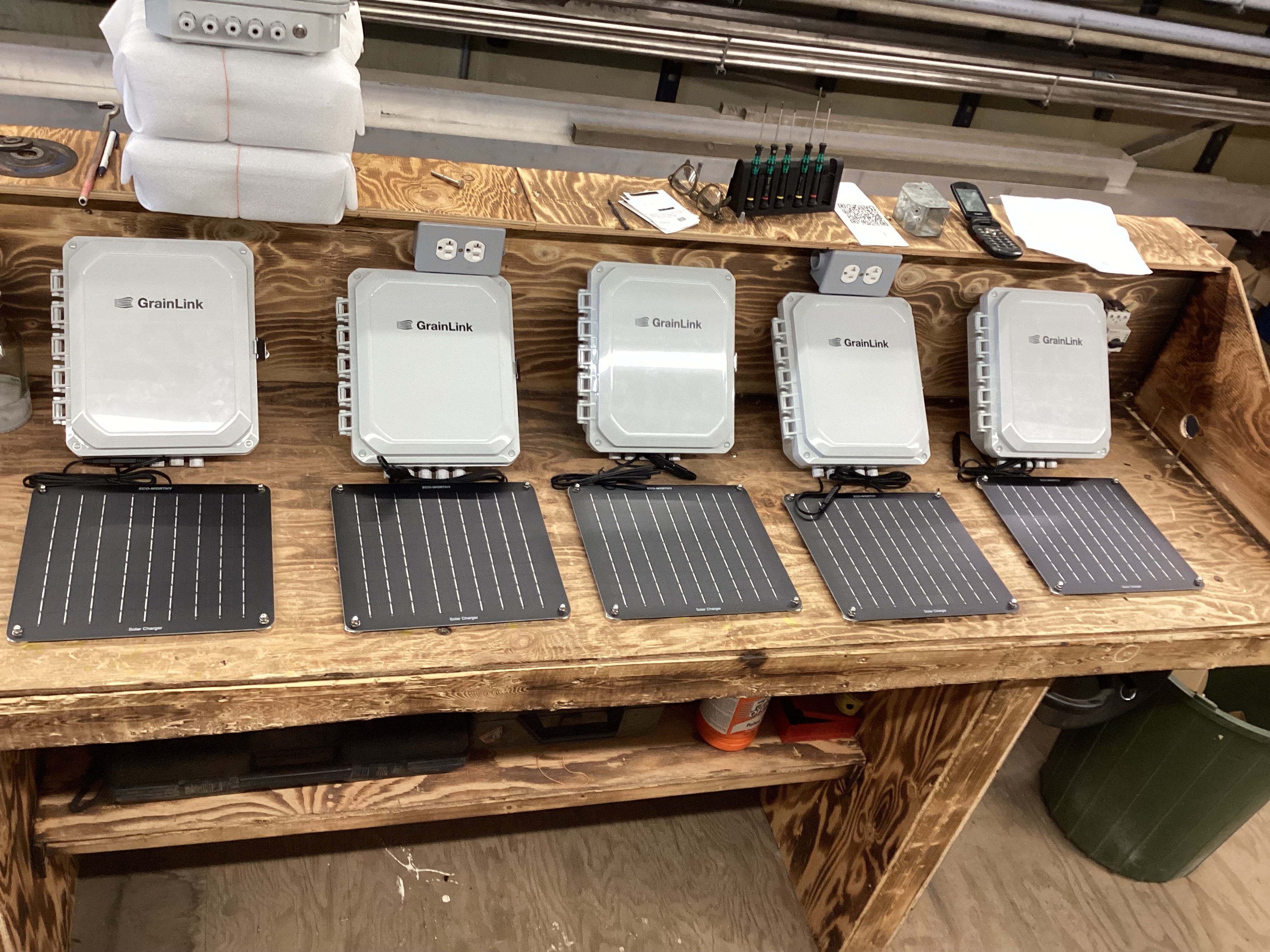 GrainLink silo monitoring equipment installed on grain storage facilities
